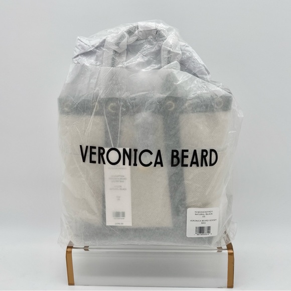 Veronica Beard Goody Bag Natural Black - Picture 12 of 15